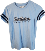 Hollister T Shirt Top Womens Size XS Blue Knit Short Sleeve Round Neck Pullover - £12.19 GBP