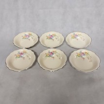 Homer Laughlin Bouquet Fruit Dessert Sauce Bowls 6 Floral Virginia Rose ... - £31.93 GBP