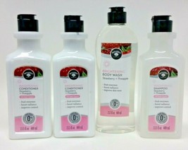 4x Brightening Shampoo, Body Wash &amp; 2_Conditioner Strawberry + Pineapple 13.5 oz - £25.89 GBP
