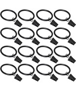 16 Pack Curtain Rings with Clips, Window Clip Rings Black Curtain Hooks ... - €10,25 EUR