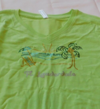 Live and Tell Women&#39;s Short Sleeve T Shirt Top Size Ladies M Key Lime Green NWOT - £10.28 GBP