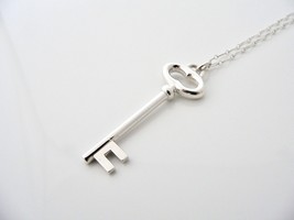 Tiffany Co Key Necklace Oval Key Charm Pendant 18 inch Chain Love Gift T and Co - £338.52 GBP