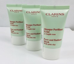 Clarins Pure and Radiant Cleanser Mask with Pink Clay  45ml (3 x 15ml) - $9.79