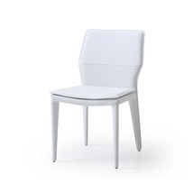 Set of Two White Slipcovered Upholstered Faux Leather Dining - $1,005.49