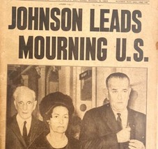 JFK Kennedy Assassination 1963 Antique Newspaper Lyndon Johnson NY LGBin3 - £30.84 GBP