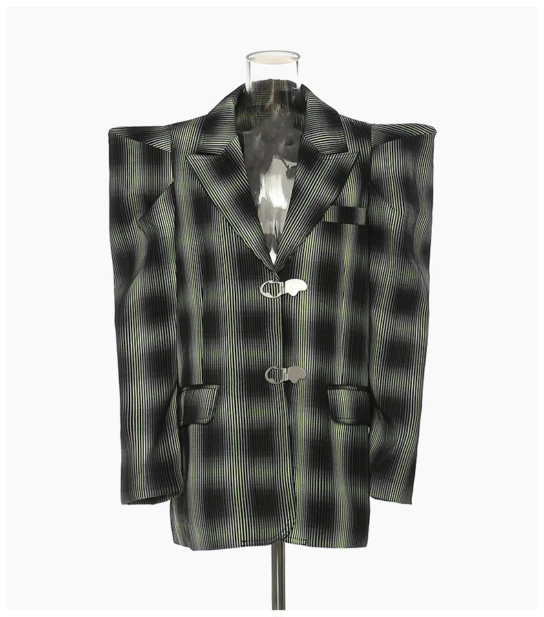 SuperAen  Autumn Winter Flocked Blazer  Office Lady  Design Coat Pockets   Blaze - £166.43 GBP