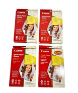 Lot Canon Photo Paper Glossy 4X6 100 sheets Per Pack 4 packs New old Stock - £16.39 GBP