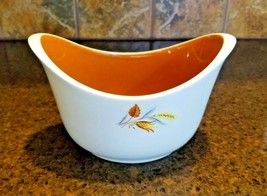 Vtg MCM Taylor Smith &amp; T Autumn Harvest Gravy / Sauce Bowl Boat TS&amp;T Ever Yours - £13.38 GBP