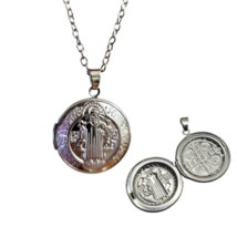 Medallón de San Benito con colgante de medallón y cruz de 18.0 in - £6.83 GBP