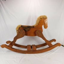 Wooden Rocking Horse Large 32&quot; Tall 50&quot; Long 11 1/2&quot; Wide - £120.27 GBP