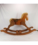 Wooden Rocking Horse Large 32&quot; Tall 50&quot; Long 11 1/2&quot; Wide - $203.75 CAD