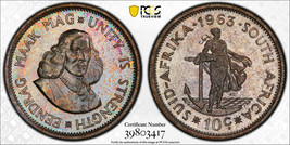 South Africa 10 Cent 1963 PCGS PR67 - $245.50