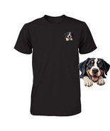 Funny Greater Swiss Mountain  Dog Peeking Pocket Tshirt Cute Puppy Dog L... - $25.00 CAD+