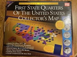 First State Quarters of the United States Collectors Map 1999-2008 With ... - $66.50