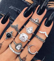 Vintage Boho Women&#39;s 11 piece Rings Set - £13.44 GBP