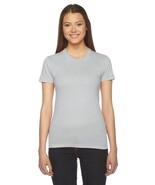 Bulk Lot 57 pc American Apparel Juniors Womens Silver T-Shirts Cotton Si... - $48.99