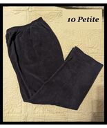 Alfred Dunner Corduroy Black Pull-on Pants  10P Inseam 28" - $12.00