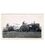 Vintage TRACTOR &amp; BINDER Harvesting 1940&#39;s/&#39;50&#39;s Photo - £9.44 GBP