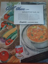 Vintage Campbell&#39;s Vegetable Soup Print Magazine Advertisement 1945 - £4.73 GBP