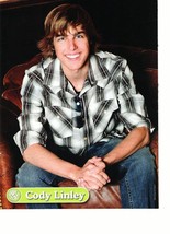 Cody Linley teen magazine pinup clipping brown leather chair Hannah Montana Bop - £2.66 GBP