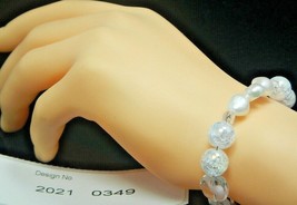 Bracelet, Pearl Gemstone-facilitates- Purity, faith, charity, innocence, 0349 - £12.12 GBP