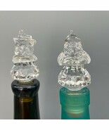 Vintage Christmas Wine Bottle Stoppers - Santa &amp; Snowman Decorative Barw... - $37.41 CAD