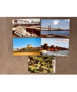 Vintage Davenport Iowa State Postcards Mississippi River Twin Suspension... - €21,12 EUR