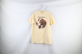 Vintage 90s Womens Large Spell Out Brittany Spaniel Dog Short Sleeve T-Shirt USA - £31.10 GBP