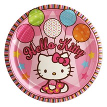 Hello Kitty Balloon Dreams Dessert Plates Birthday Party Supplies 8 Per Package - £5.55 GBP