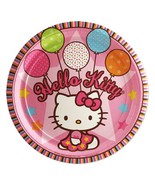 Hello Kitty Balloon Dreams Dessert Plates Birthday Party Supplies 8 Per ... - £5.46 GBP