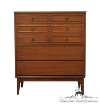 DIXIE FURNITURE Solid Walnut Mid Century Modern MCM Style 38&quot; Chest of D... - £959.21 GBP