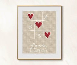 Love Wins cross stitch pattern pdf - LOVE hand embroidery wedding gift c... - $4.29