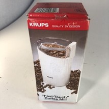 NEW Vintage KRUPS Fast Touch Coffee Mill Grinder Model 203 White in Box - $39.59