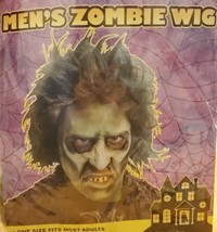 Fun World Men Zombie Wig Costume Accessory, Halloween Dress Up Wig prop ... - £6.23 GBP
