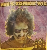 Fun World Men Zombie Wig Costume Accessory, Halloween Dress Up Wig prop ... - £6.27 GBP