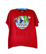 Super Mario Men&#39;s Red Tee Shirt Size Large - $16.83