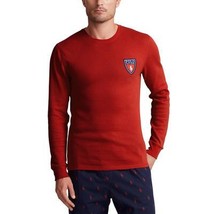 Polo Ralph Lauren Men&#39;s Waffle-Knit Pajama Shirt RL Heraldic Crest Red-Small - £22.53 GBP