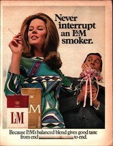 1968 L&amp;M Never interrupt an L&amp;M cigarettes smoker,  Vintage Print Ad nos... - $24.11