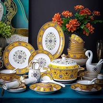 Royal Style 60pcs Dinnerware Set Bowls Plates Spoons Dish Tray Jingdezhen Handma - £468.52 GBP