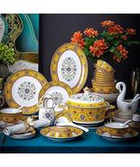 Royal Style 60pcs Dinnerware Set Bowls Plates Spoons Dish Tray Jingdezhe... - £468.57 GBP