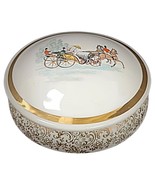 Antique 20th Century Bonbonnière in Genuine L.F. Porcelain, Coach Scene ... - $129.08 CAD