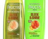 Garnier 13 Oz Sleek &amp; Shine Frizzy Dry Hair Fortifying Shampoo &amp; Conditi... - £15.85 GBP