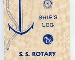 Ships Log SS Rotary Sault Ste Marie Michigan 1953 Great Lakes Marine Day... - £22.22 GBP