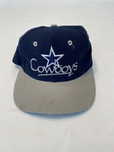 Vintage Dallas Cowboys The Game Snapback Hat 90s NFL Navy Silver Embroid... - $24.19