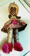 BAHAMAS 15&quot; Cruise Collectible Pink Accents Straw Doll Rare Item - £11.56 GBP