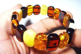 Amber Bracelet Natural Baltic Amber Jewelry Womens amber bracelet gemstone - £130.10 GBP