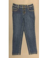 NWT Crazy 8 Adjustable Waist Girls Size 7 Buttoned Hooked Denim Jeans C8... - £7.84 GBP