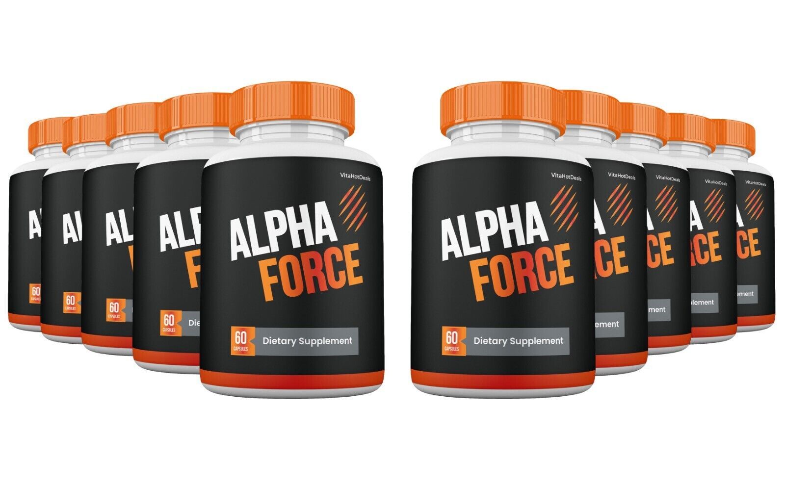 10 Pack Alpha Force Capsules for Men, Max Strength, Alpha Force Male Supplement