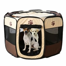 WORDERFUL Pet Playpen Dog Outdoor House Foldable Fence Crate Kennel Play... - $29.69