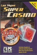 Las Vegas Super Casino plus Slots 100  PC CD-Rom by Cosmi  for Win 98/XP - $19.80